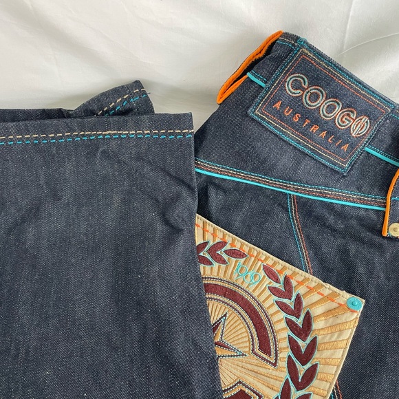 Coogi Australia Men’s 36x34 Embroidered Pockets Spellout  Denim Jeans NEVER WORN - Picture 13 of 13